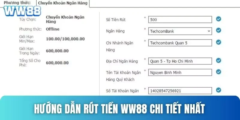 03 bước rút tiền WW88 chi tiết nhất